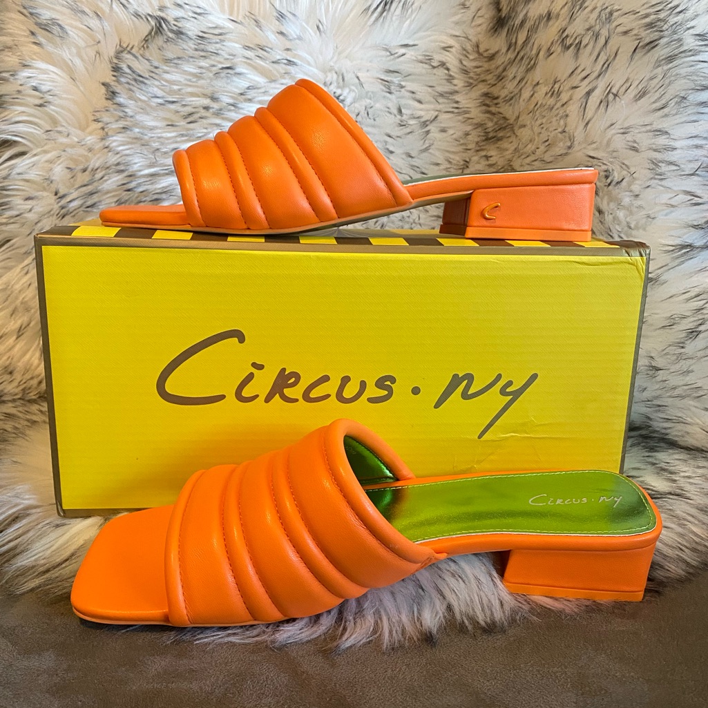 Circus Ny Sam Edelman Orange Slide Sandals Brand New